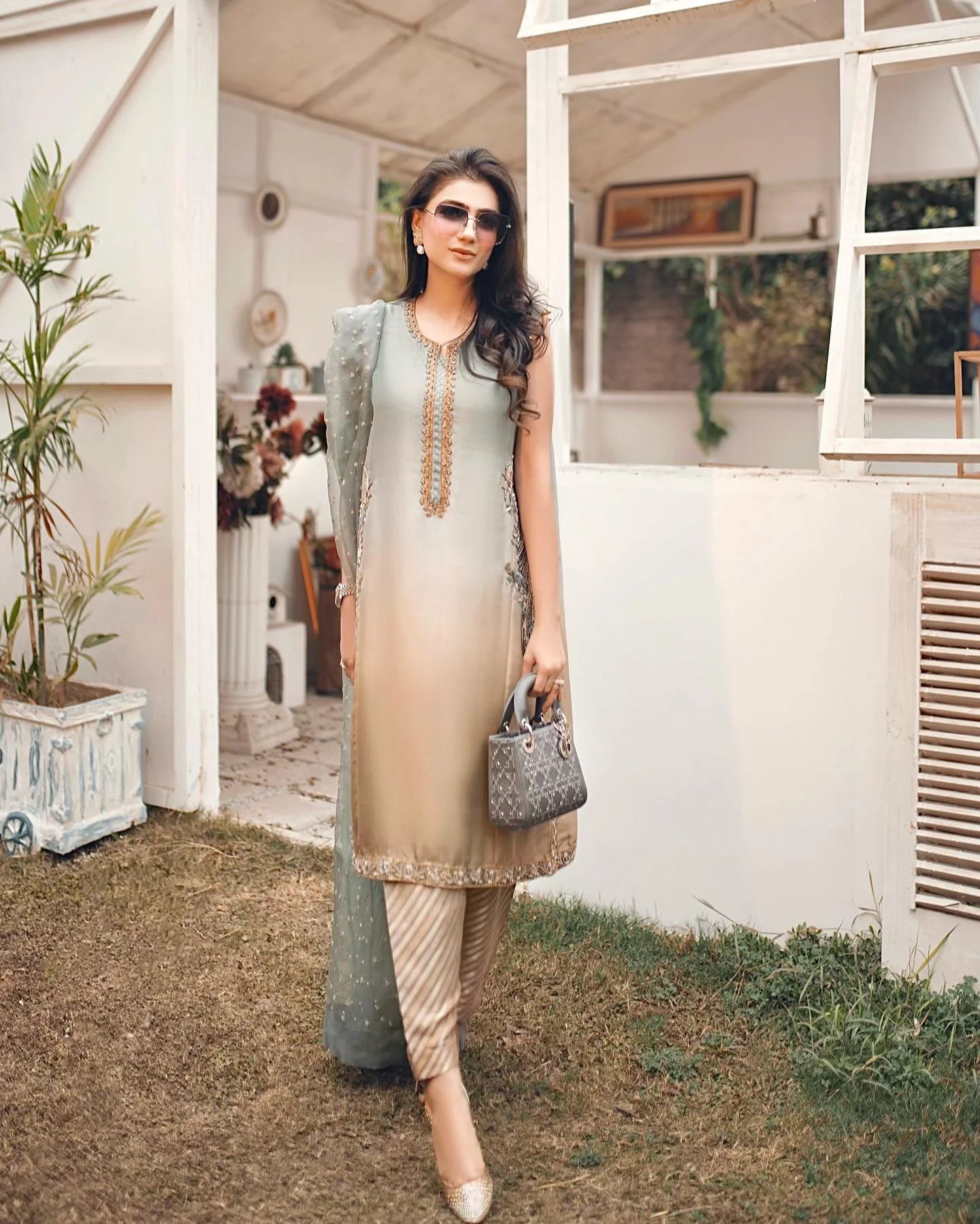 LULUSAR TIE & DIE EMBROIDERED SILK - 3 PC UNSTITCHED