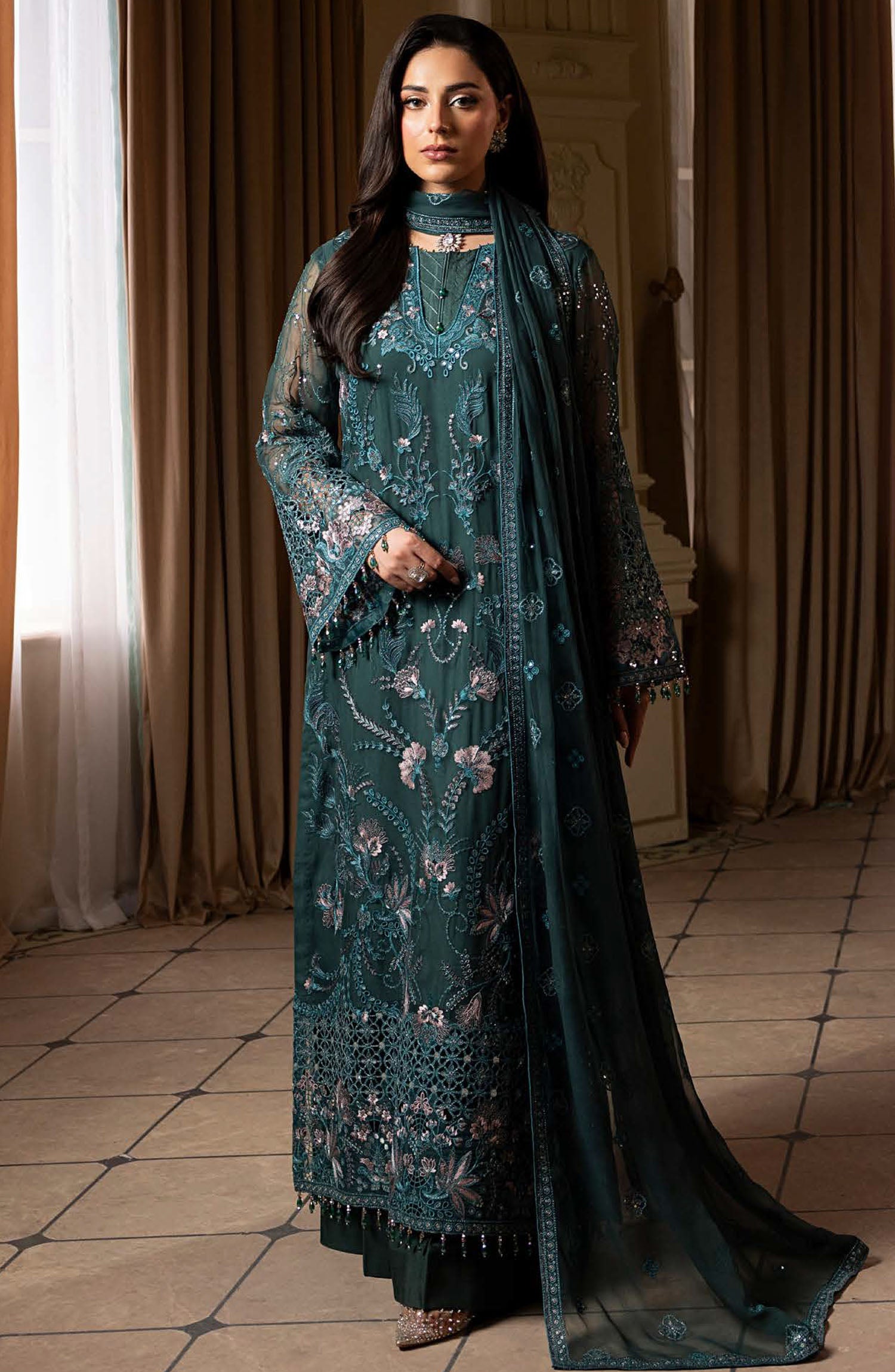 LAVISH LUXURY EMBROIDERED CHIFFON - 3 PC UNSTITCHED