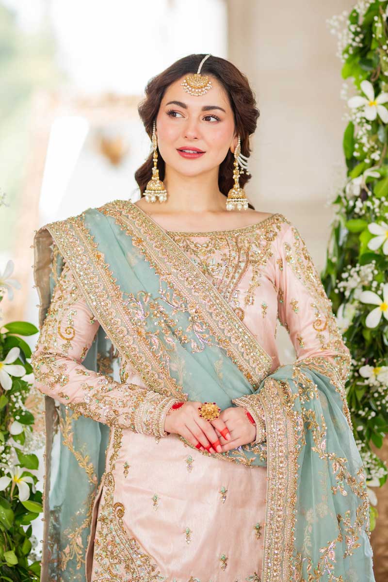 MAHA WAJAHAT LUXURY EMBROIDERED SEMI PURE CHIFFON - 3 PC UNSTITCHED