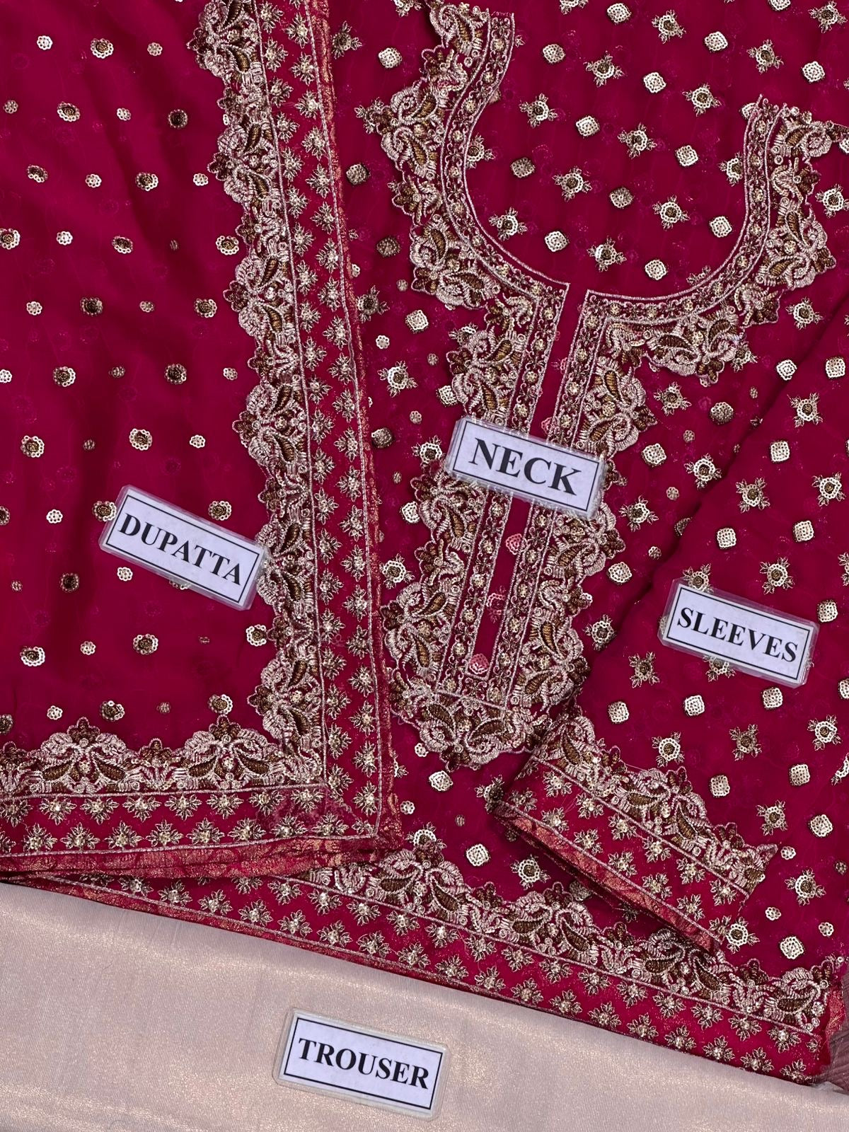 POSHKARI LUXURY EMBROIDERED CHIFFON - 3 PC UNSTITCHED