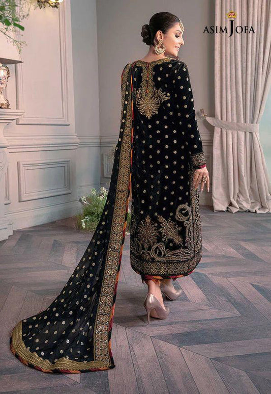 ASIM JOFA LUXURY EMBROIDERED VELVET - 3 PC UNSTITCHED