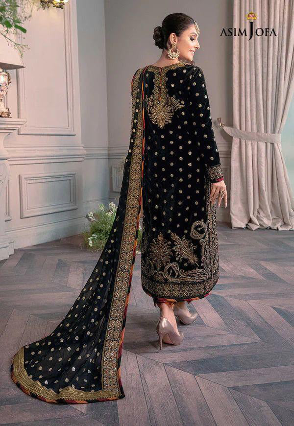ASIM JOFA LUXURY EMBROIDERED VELVET - 3 PC UNSTITCHED