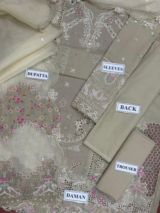 QALAMKAR SAHIL EMBROIDERED LAWN - 3 PC UNSTITCHED