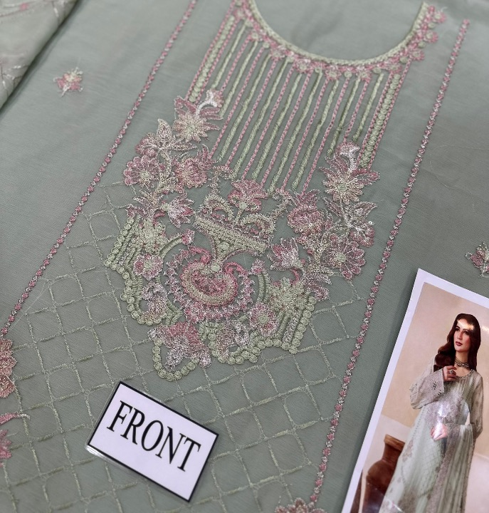 RAMSHA EMBROIDERED CHIFFON - 3 PC UNSTITCHED