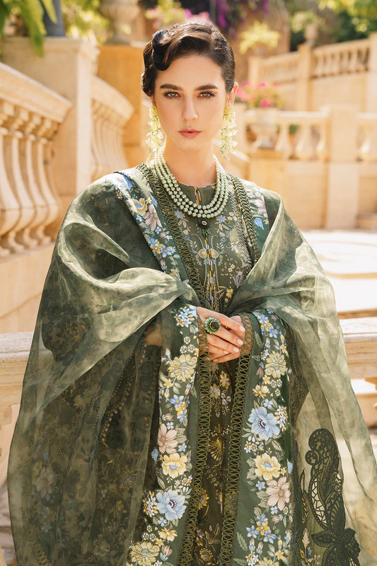 BAROQUE LUXURY EMBROIDERED LAWN - 3 PC UNSTITCHED