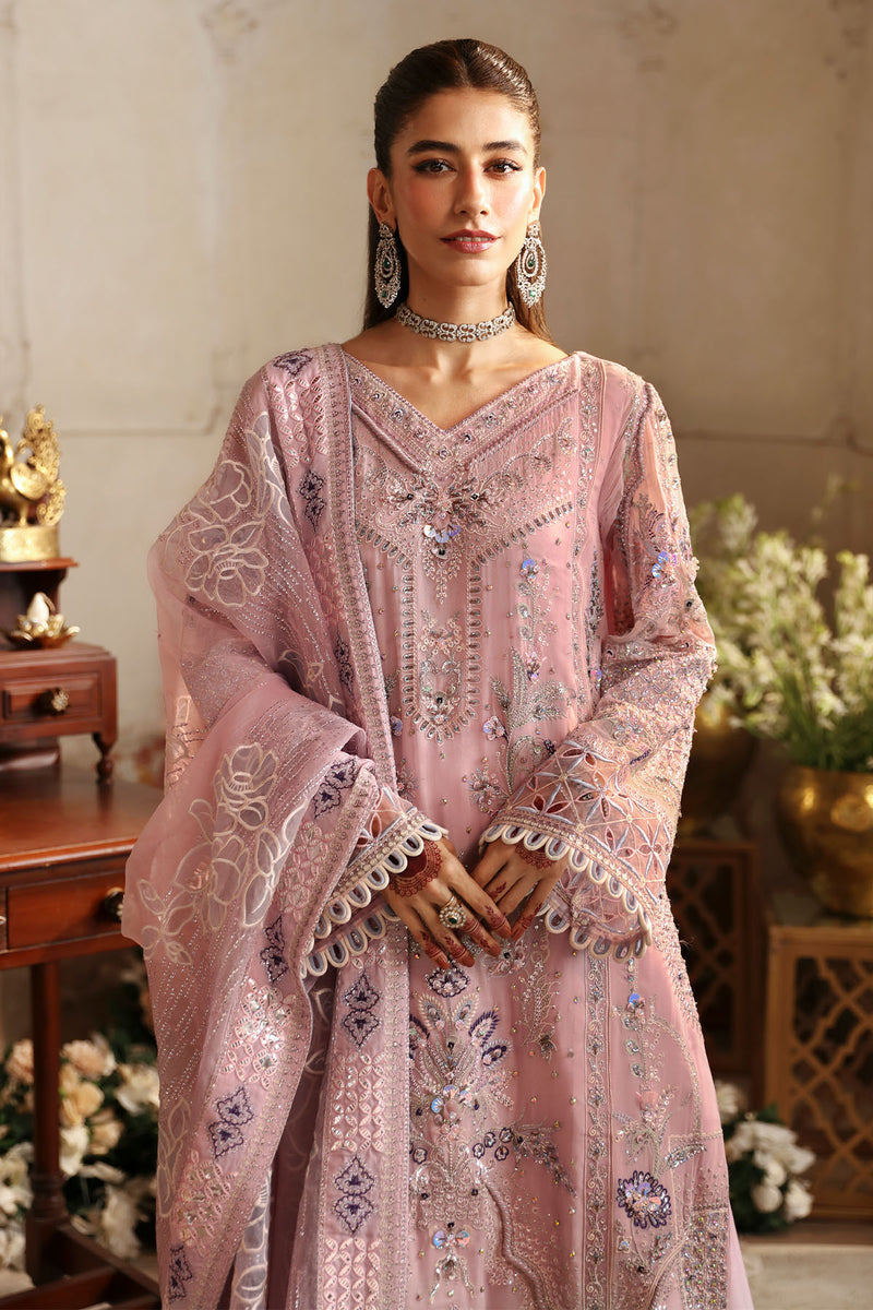 NUREH LUXURY EMBROIDERED HANDWORK PURE CHIFFON - 3 PC UNSTITCHED