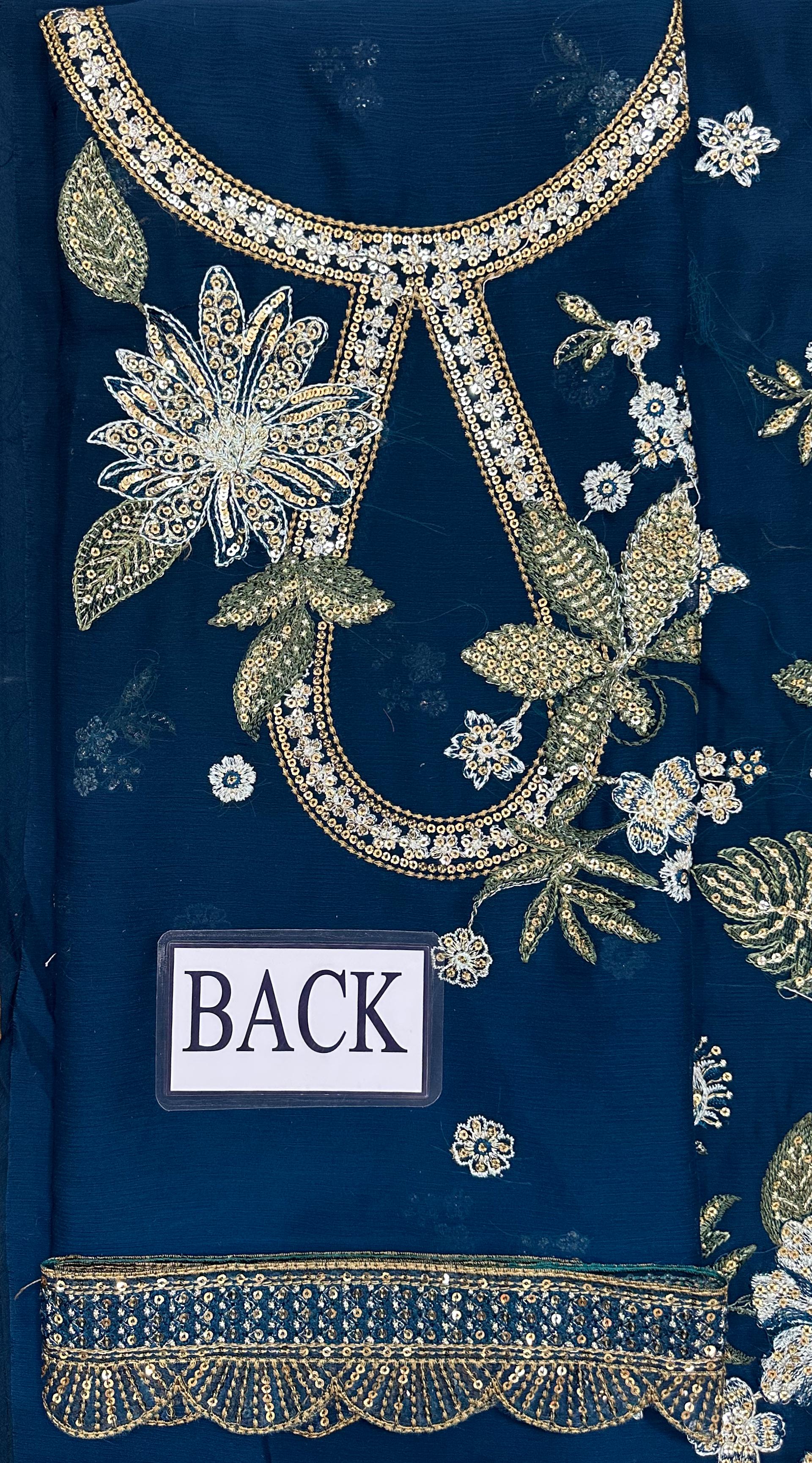 JAZMIN LUXURY EMBROIDERED CHIFFON - 3 PC UNSTITCHED