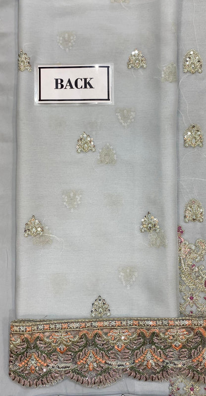 BAROQUE LUXURY EMBROIDERED CHIFFON - 3 PC UNSTITCHED