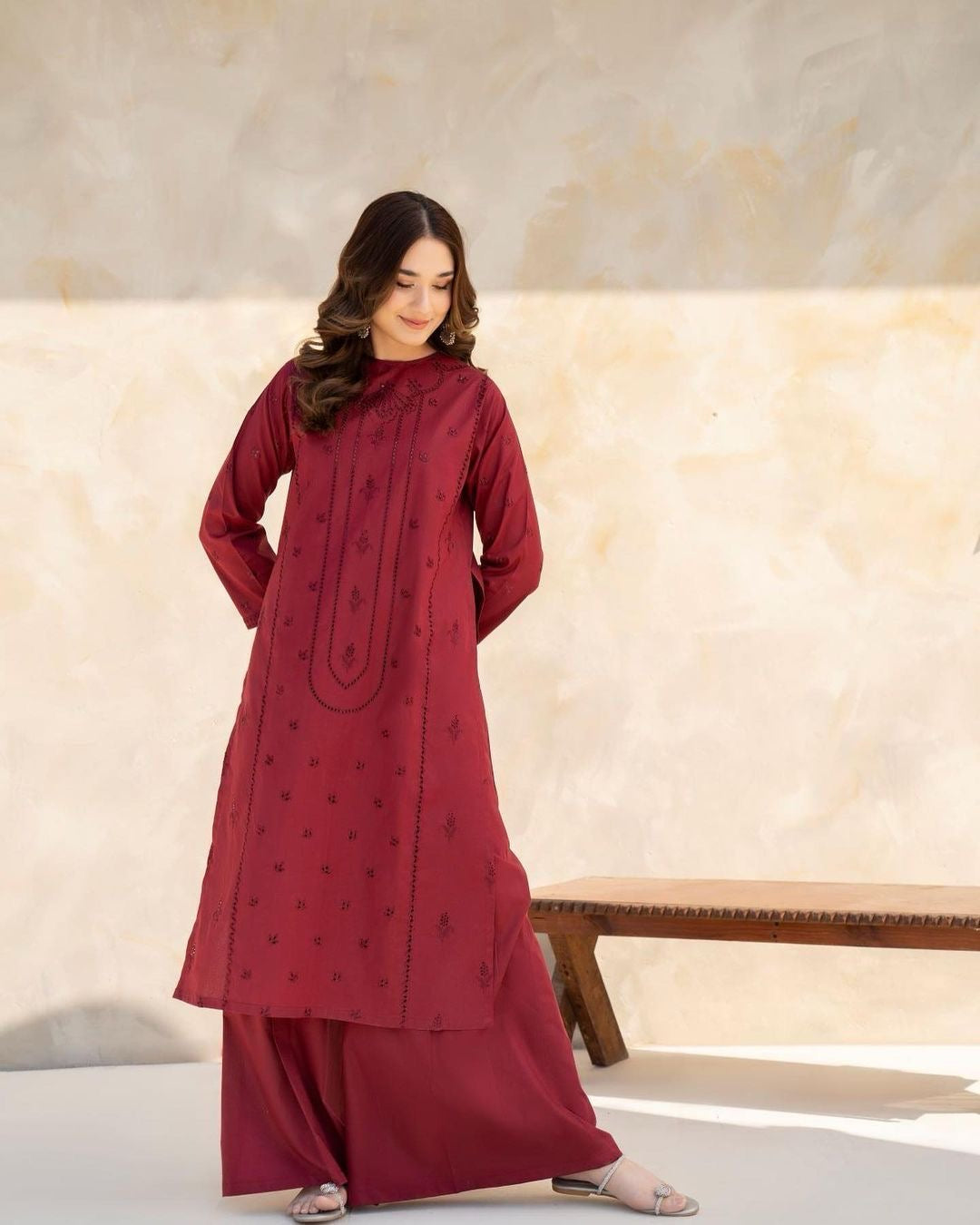 HOORAIN’S PRET EMBROIDERED CHIKANKARI COTTON - 2 PC STITCHED
