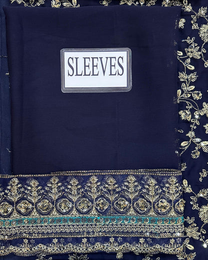 CHARIZMA LUXURY EMBROIDERED CHIFFON - 3 PC UNSTITCHED