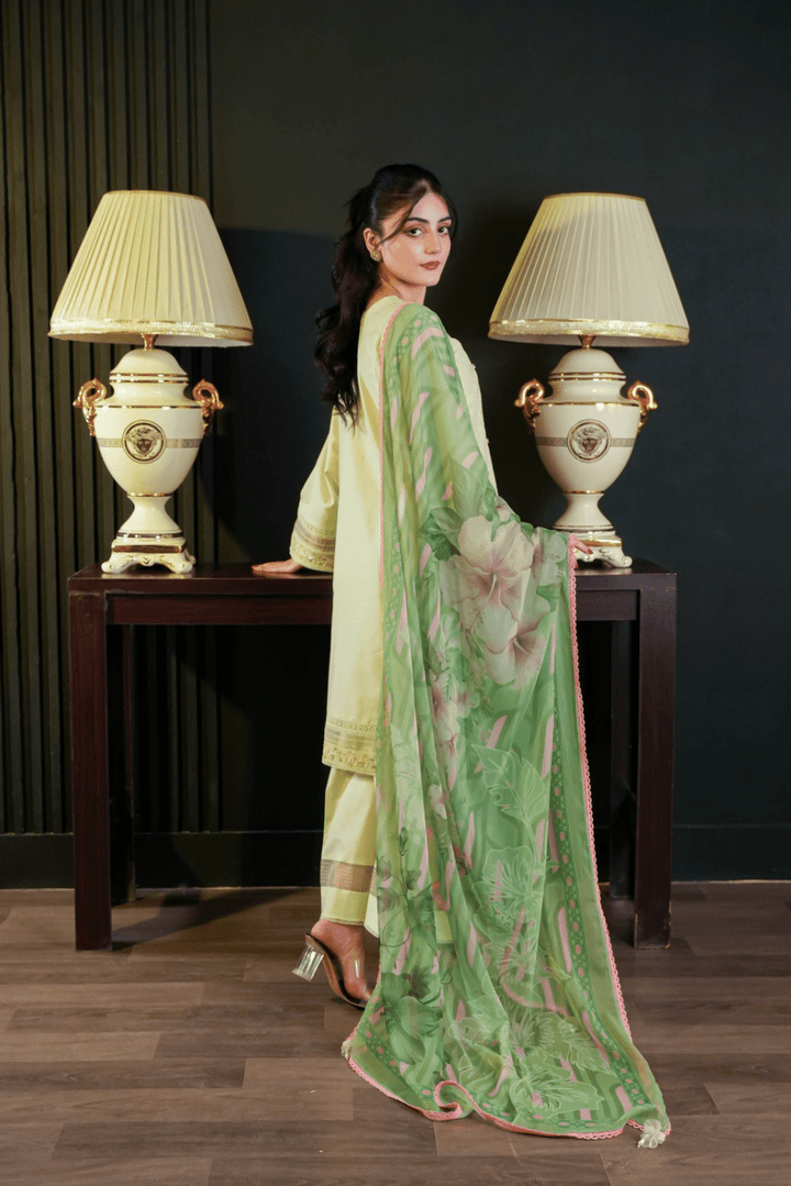 HOORAINS PRET EMBROIDERED COTTON - 3 PC STITCHED