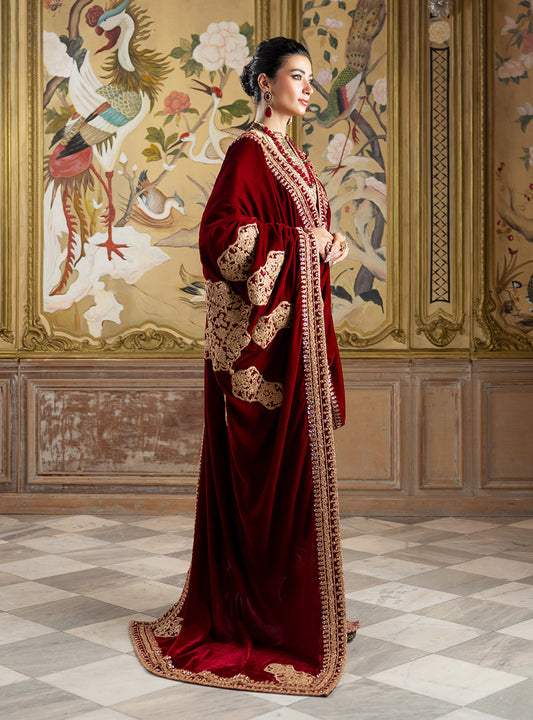 ZAINAB CHOTTANI EMBROIDERED ZARI ORGANZA VELVET - 3 PC UNSTITCHED