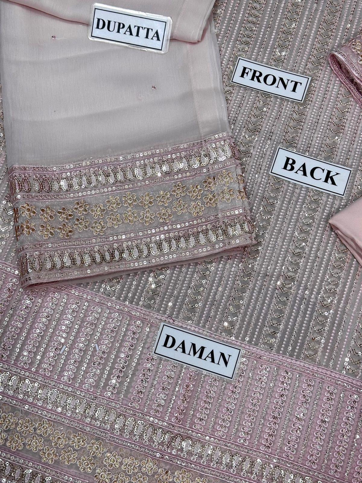 MAYA ALI EMBROIDERED CHIFFON - 3 PC UNSTITCHED