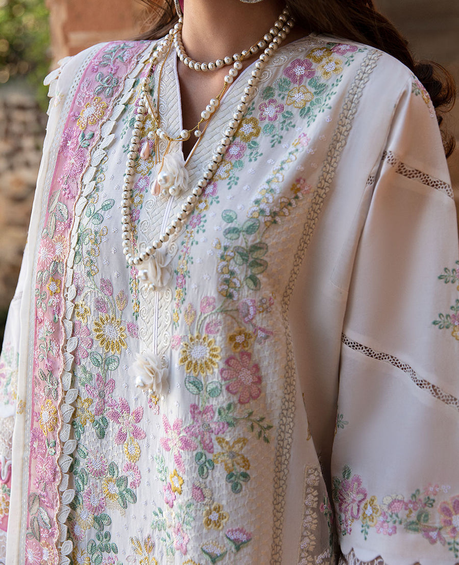 REPUBLIC LUXURY EMBROIDERED CHIKANKARI LAWN - 3 PC UNSTITCHED