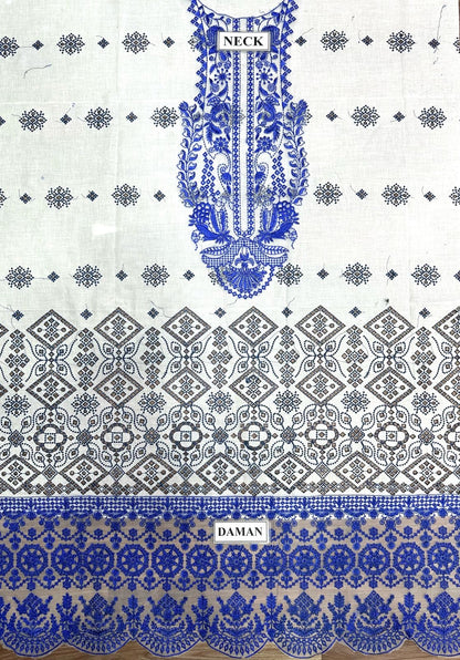 ZAINAB CHOTTANI EMBROIDERED CHIKANKARI LAWN - 3 PC UNSTITCHED