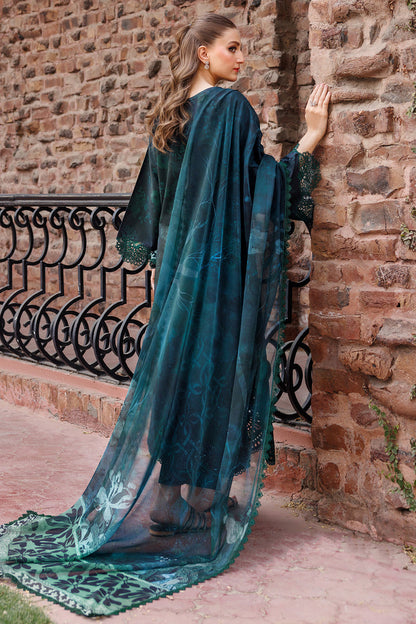 FARASHA CHIKANKARI EMBROIDERED LAWN - 3 PC UNSTITCHED