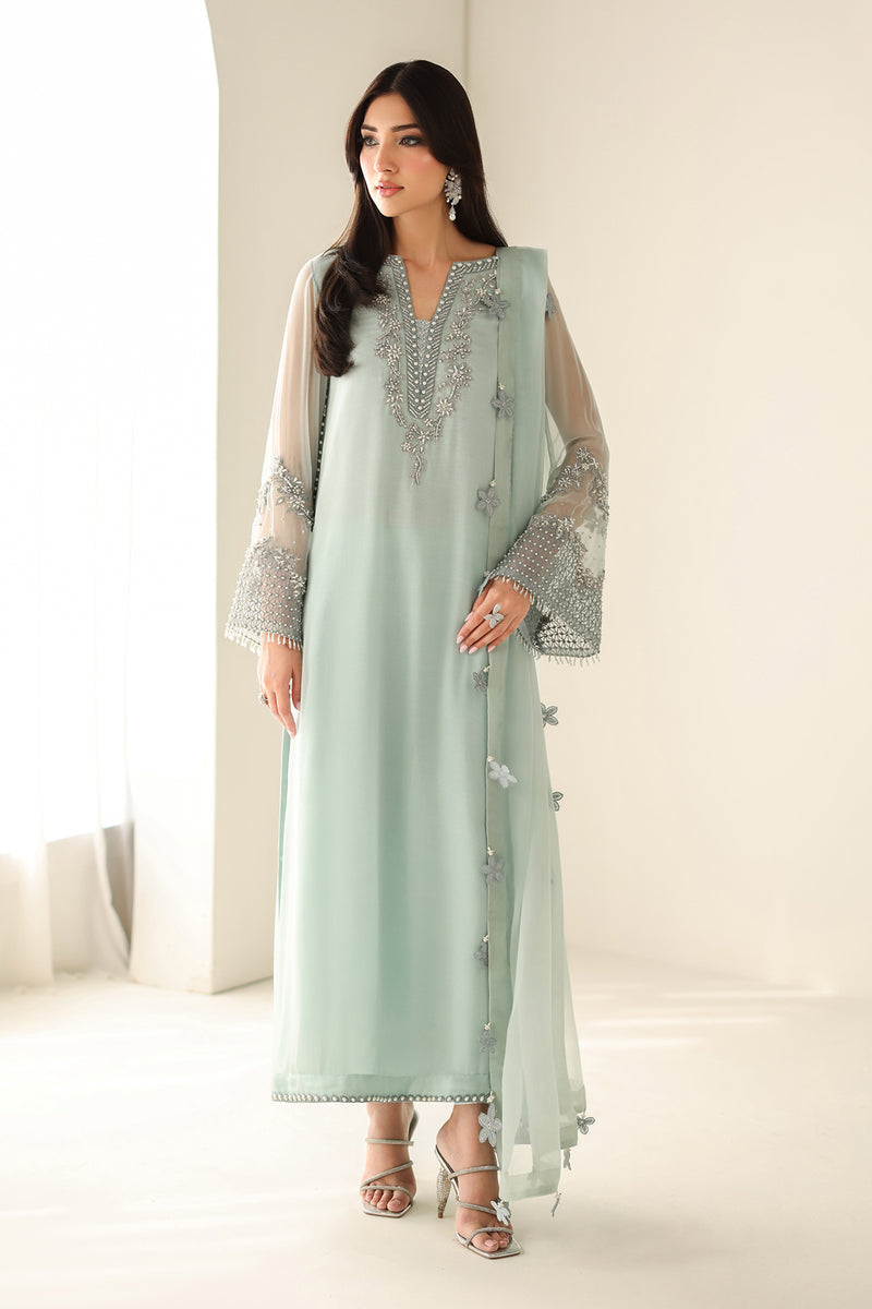 BAROQUE EMBROIDERED CHIFFON - 3 PC UNSTITCHED