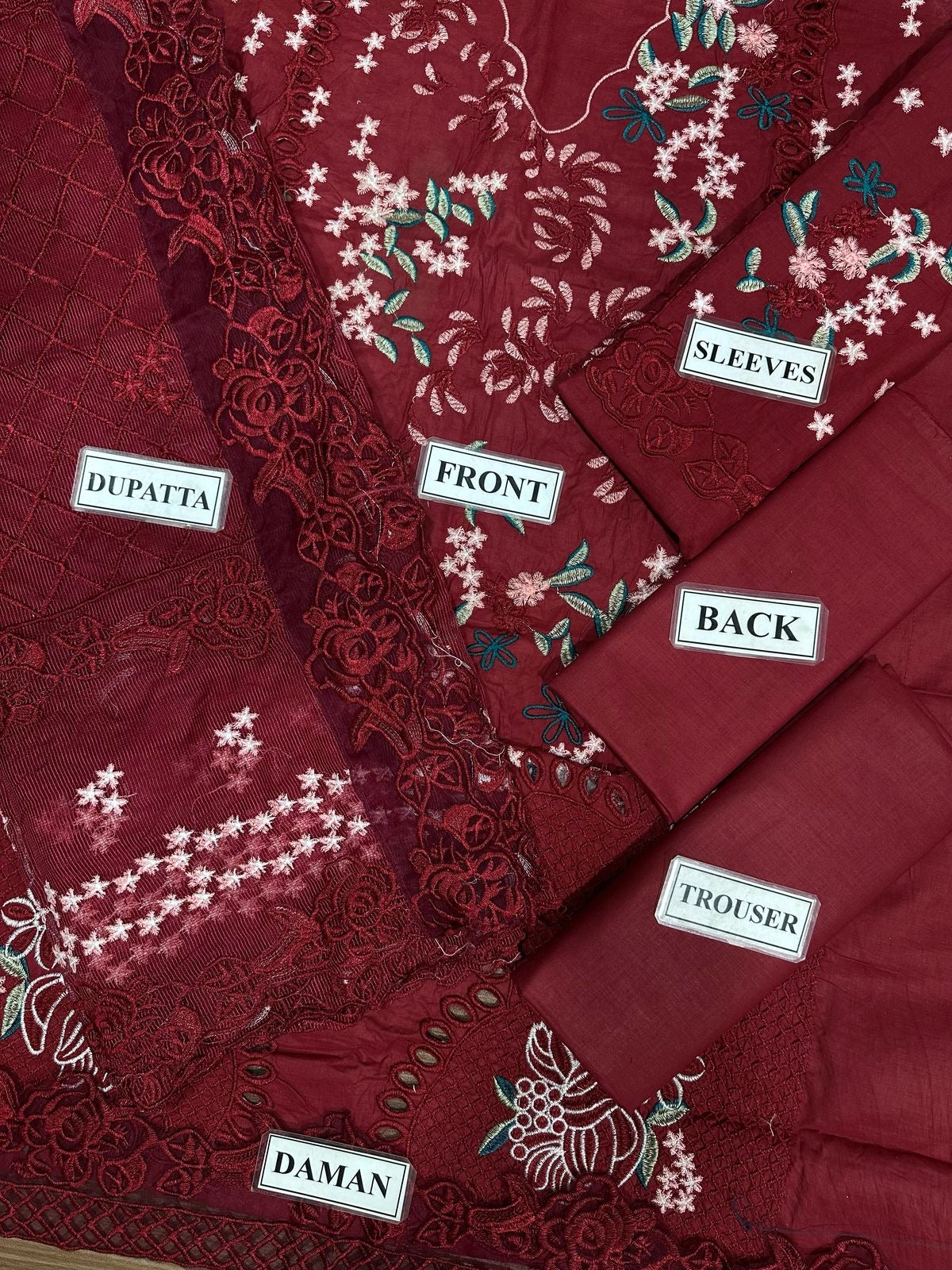 MARYAM HUSSAIN CHIKANKARI EMBROIDERED LAWN - 3 PC UNSTITCHED