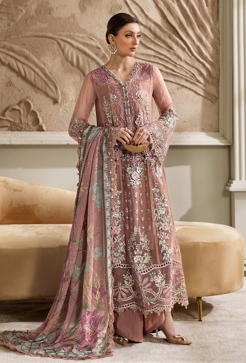 MARIA B LUXURY EMBROIDERED CHIFFON - 3 PC UNSTITCHED