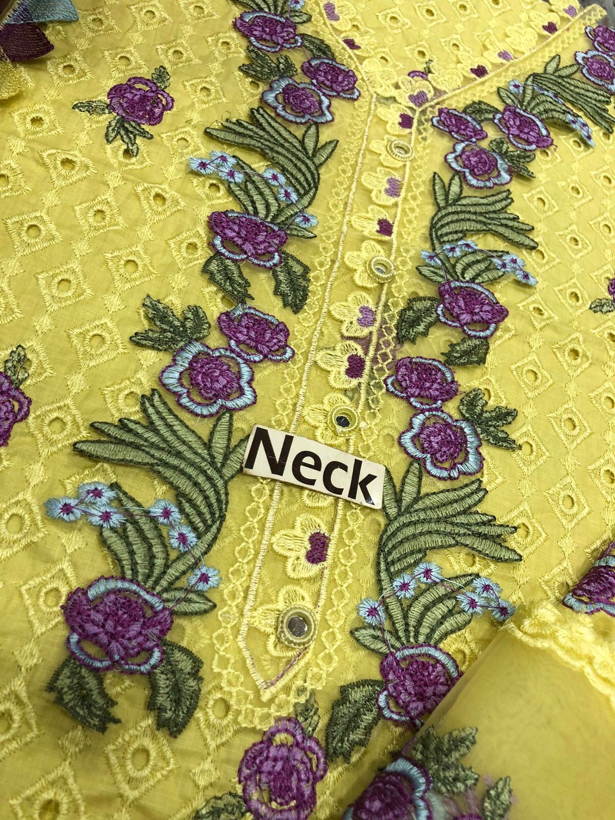 JADE EMBROIDERED CHIKANKARI LAWN - 3 PC UNSTITCHED