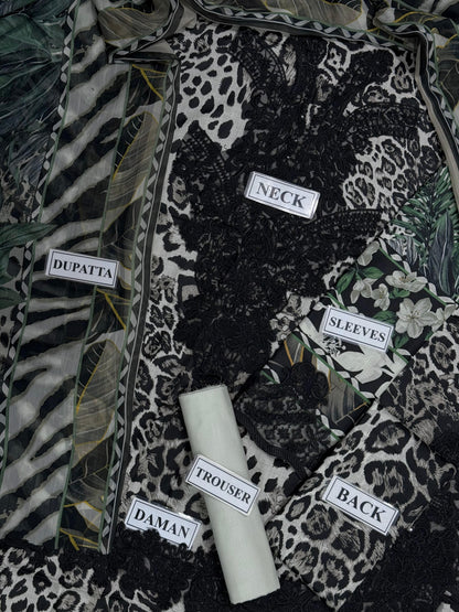 ELAF DIGITAL PRINTED EMBROIDERED LAWN - 3 PC UNSTITCHED