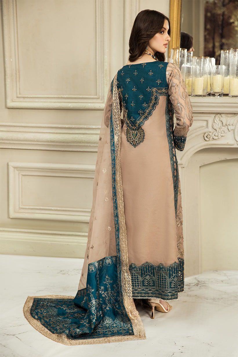 NAINSUKH LUXURY EMBROIDERED CHIFFON - 3 PC UNSTITCHED
