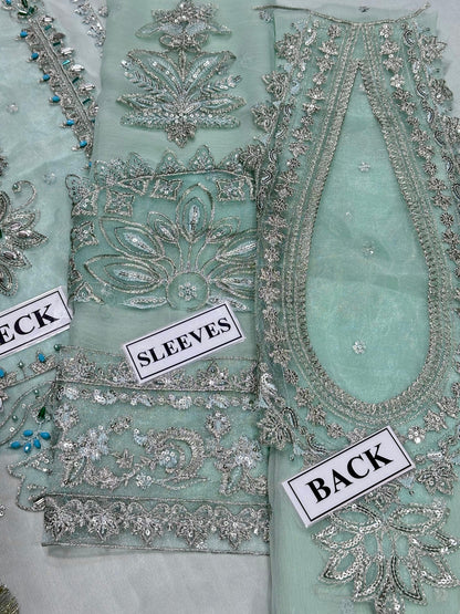 ALIZEH LUXURY CHIFFON EMBROIDERED - 3 PC UNSTITCHED