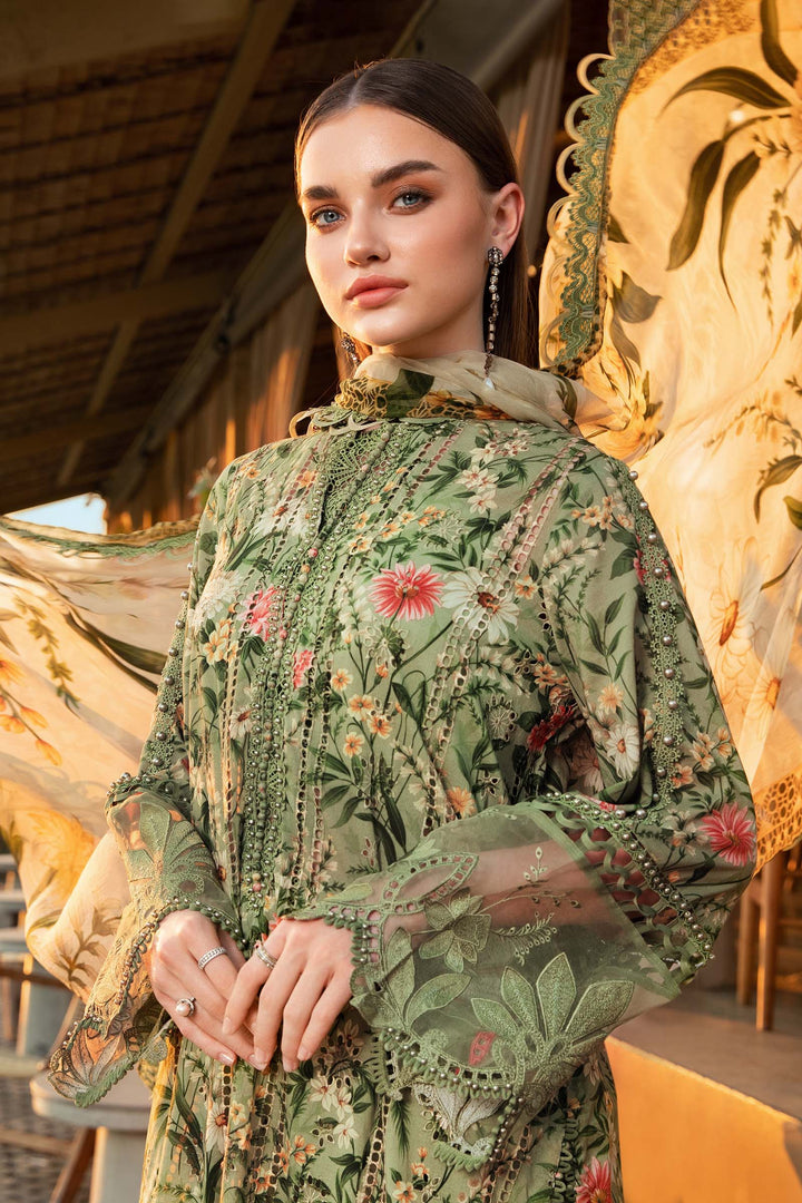 MARIA B FORMALS PRINTED EMBROIDERED CHIKANKARI LAWN - 3 PC UNSTITCHED
