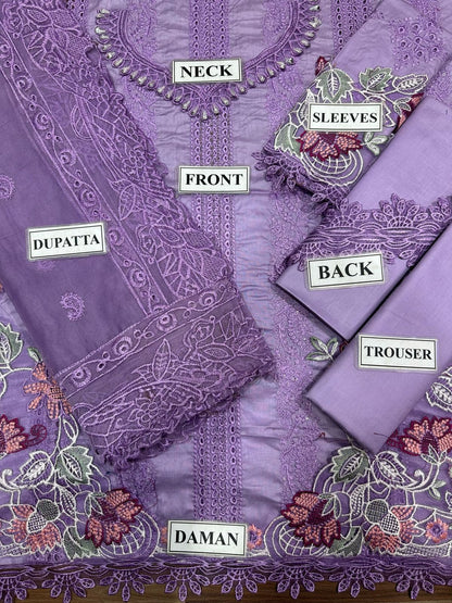 IMROZIA SERENE EMBROIDERED CHIKANKARI LAWN - 3 PC UNSTITCHED