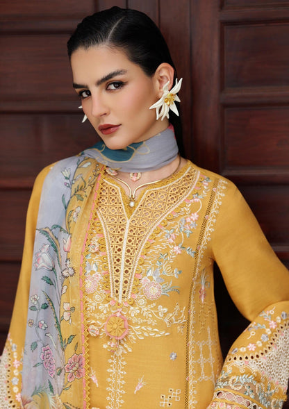 QALAMKAR SAHIL LUXURY EMBROIDERED LAWN - 3 PC UNSTITCHED