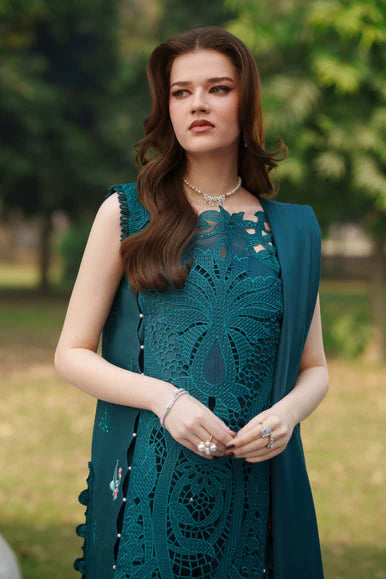 PARISHAY CHIKANKARI EMBROIDERED LAWN - 3 PC UNSTITCHED