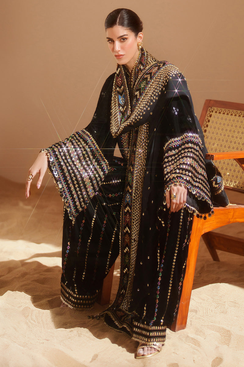 JAZMIN LUXURY EMBROIDERED VELVET - 3 PC UNSTITCHED