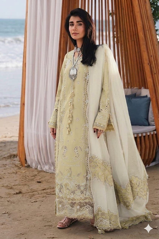 QALAMKAR SAHIL EMBROIDERED LAWN - 3 PC UNSTITCHED