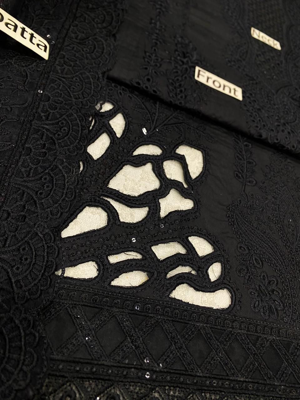 NUREH LUXURY EMBROIDERED CHIKANKARI LAWN - 3 PC UNSTITCHED