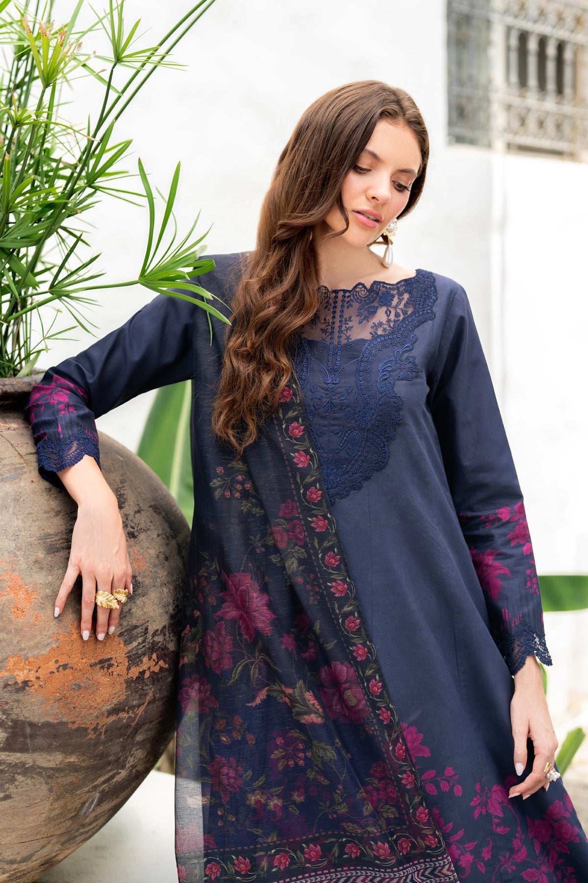 XENIA DIGITAL PRINTED EMBROIDERED LAWN - 3 PC UNSTITCHED