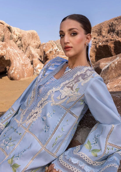 CRIMSON EMBROIDERED CHIKANKARI LAWN - 3 PC UNSTITCHED