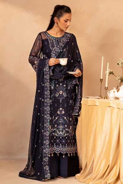 MARYAM’S EMBROIDERED CHIFFON DRESS - 3 PC UNSTITCHED