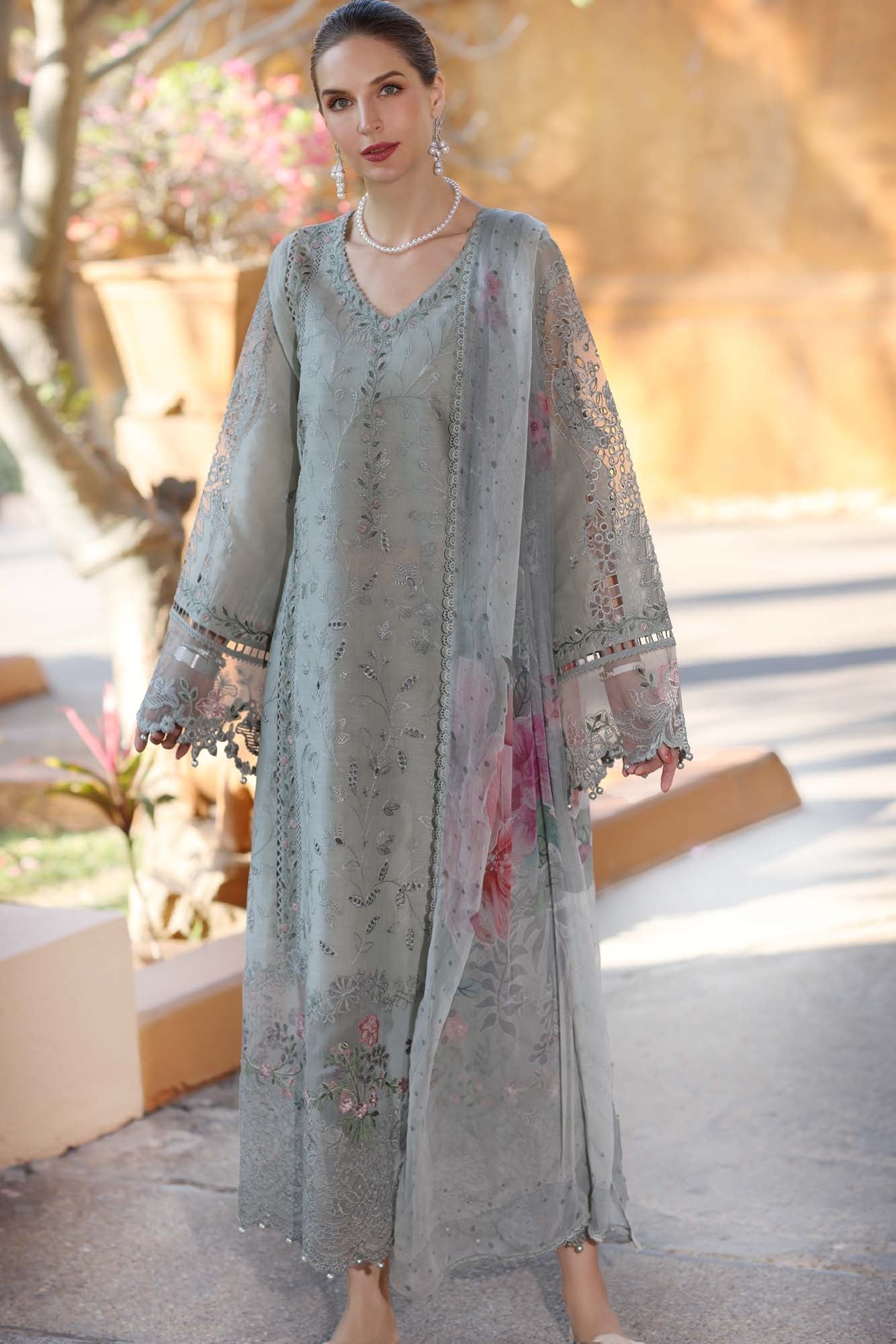 NOOR BY SADIA LUXURY EMBROIDERED LAWN - 3 PC UNSTITCHED