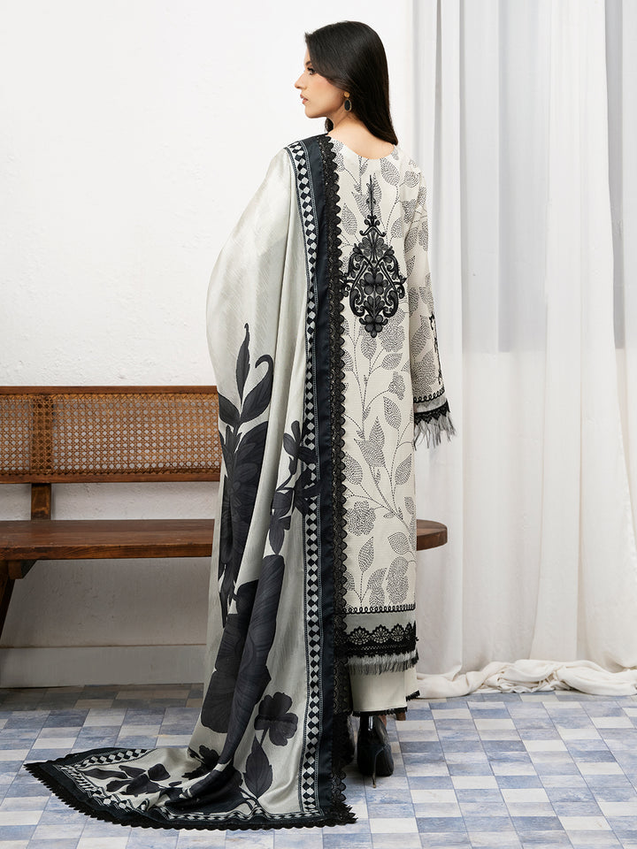 BIN ILYAS DIGITAL PRINTED EMBROIDERED LAWN - 3 PC UNSTITCHED