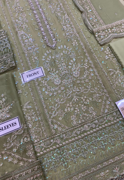 GULAAL LUXURY EMBROIDERED CHIFFON - 3 PC UNSTITCHED