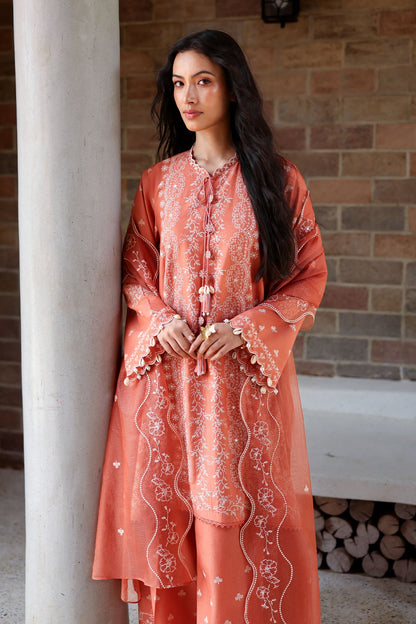 CROSS STITCH EMBROIDERED LAWN - 3 PC UNSTITCHED