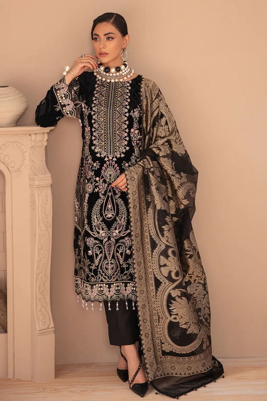 RAMSHA LUXURY EMBROIDERED VELVET - 3 PC UNSTITCHED