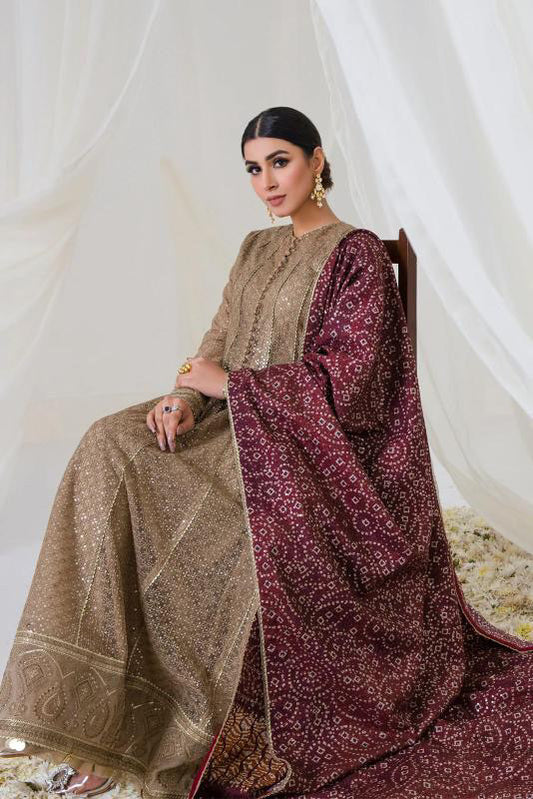 JAZMIN LUXURY EMBROIDERED NET MAXI - 3 PC UNSTITCHED