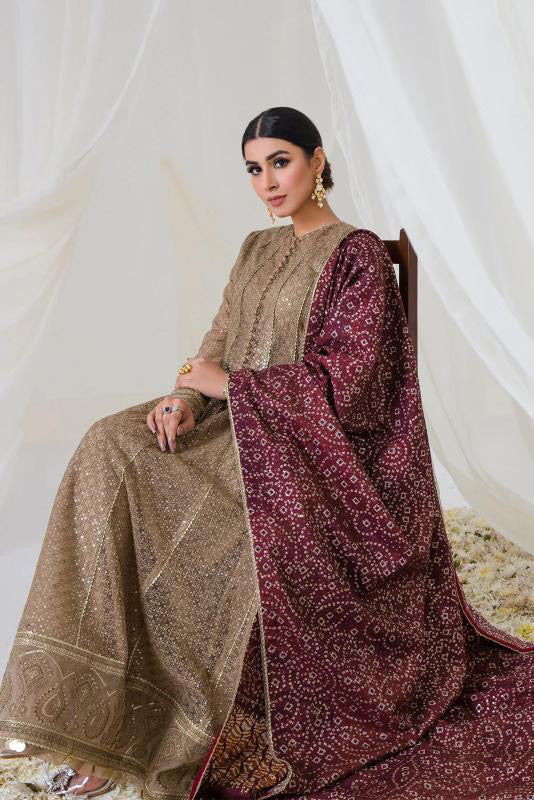 JAZMIN LUXURY EMBROIDERED NET MAXI - 3 PC UNSTITCHED