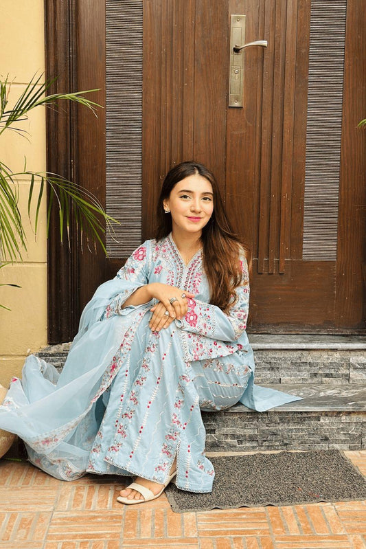 HOORAIN’S PRET EMBROIDERED COTTON - 3 PC STITCHED