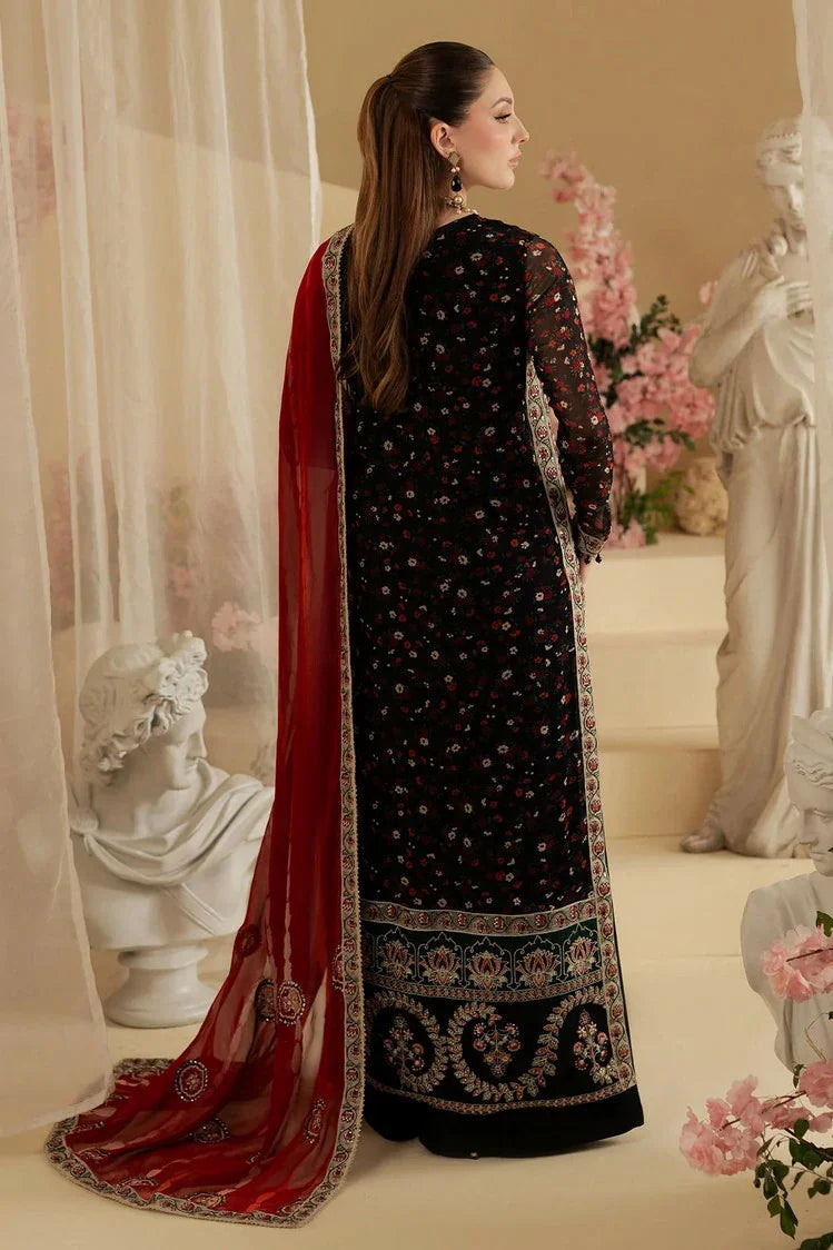 NUREH PRINTED EMBROIDERED CHIFFON - 3 PC UNSTITCHED