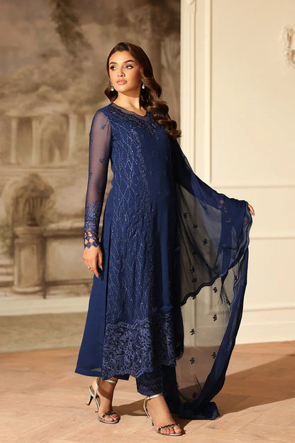 AZURE EMBROIDERED CHIFFON - 3 PC UNSTITCHED