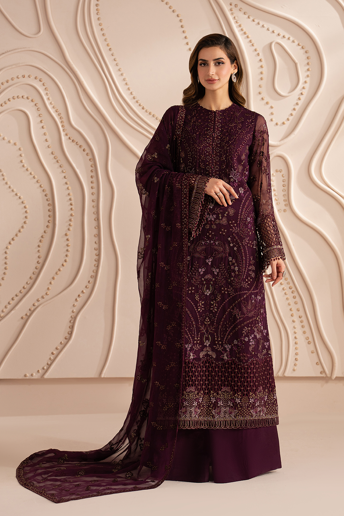 LAVISH PREMIUM EMBROIDERED CHIFFON - 3 PC UNSTITCHED