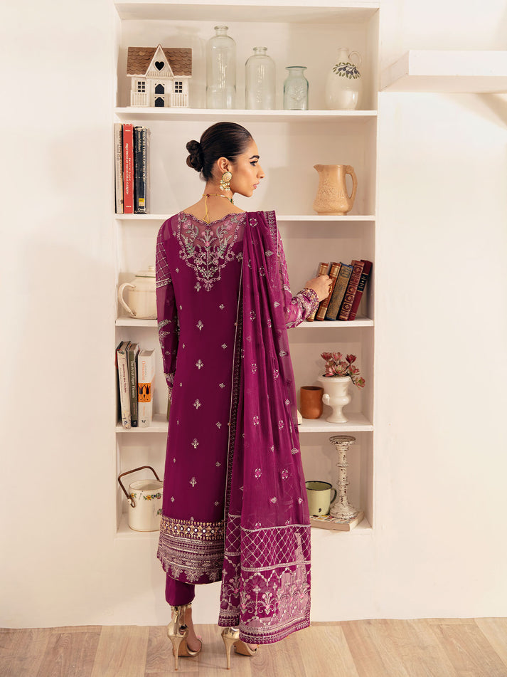 GULAAL LUXURY EMBROIDERED CHIFFON - 3 PC UNSTITCHED