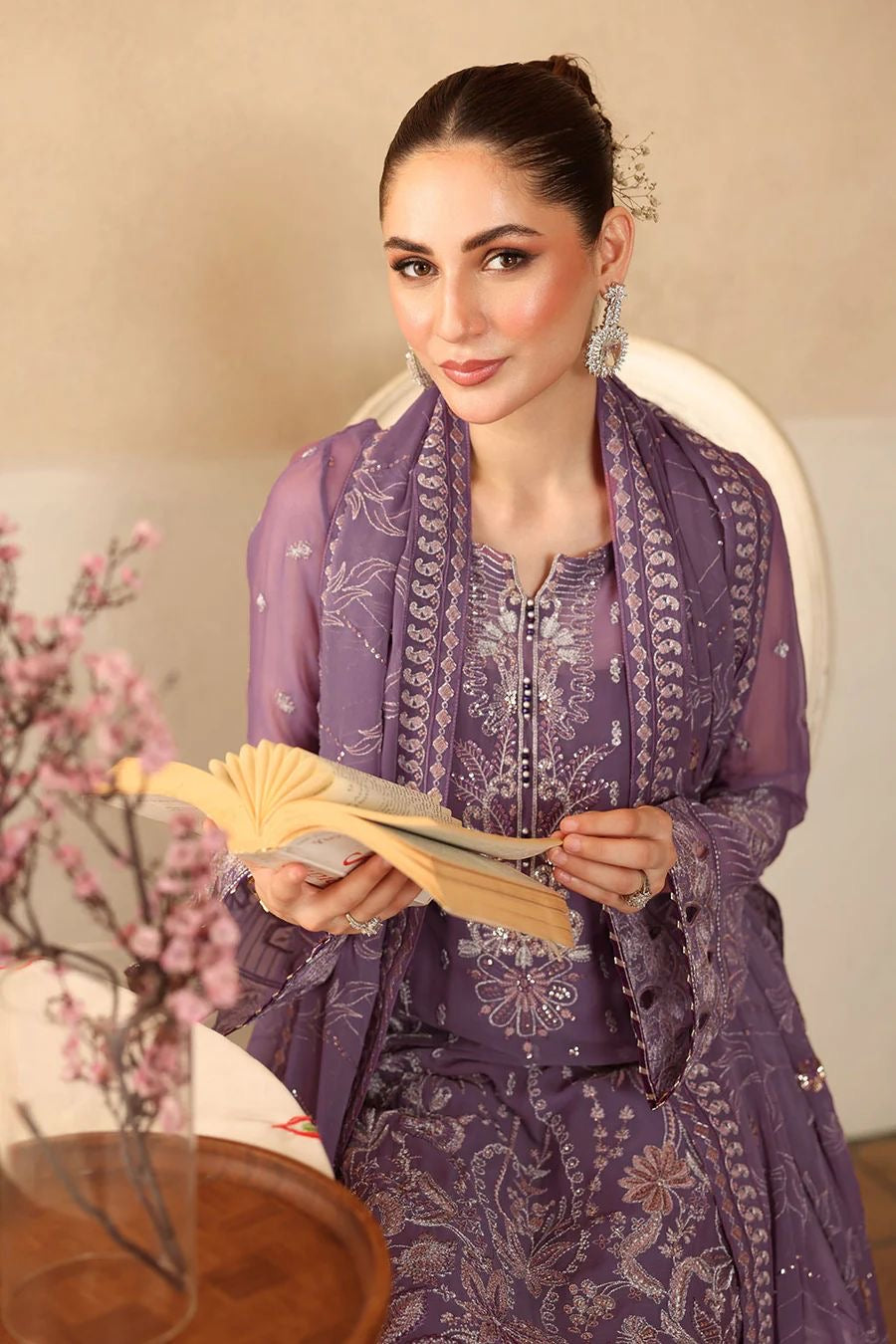 RAMSHA LUXURY EMBROIDERED CHIFFON - 3 PC UNSTITCHED